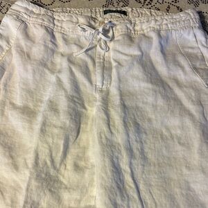 Lauren Ralph Lauren White Linen Pants